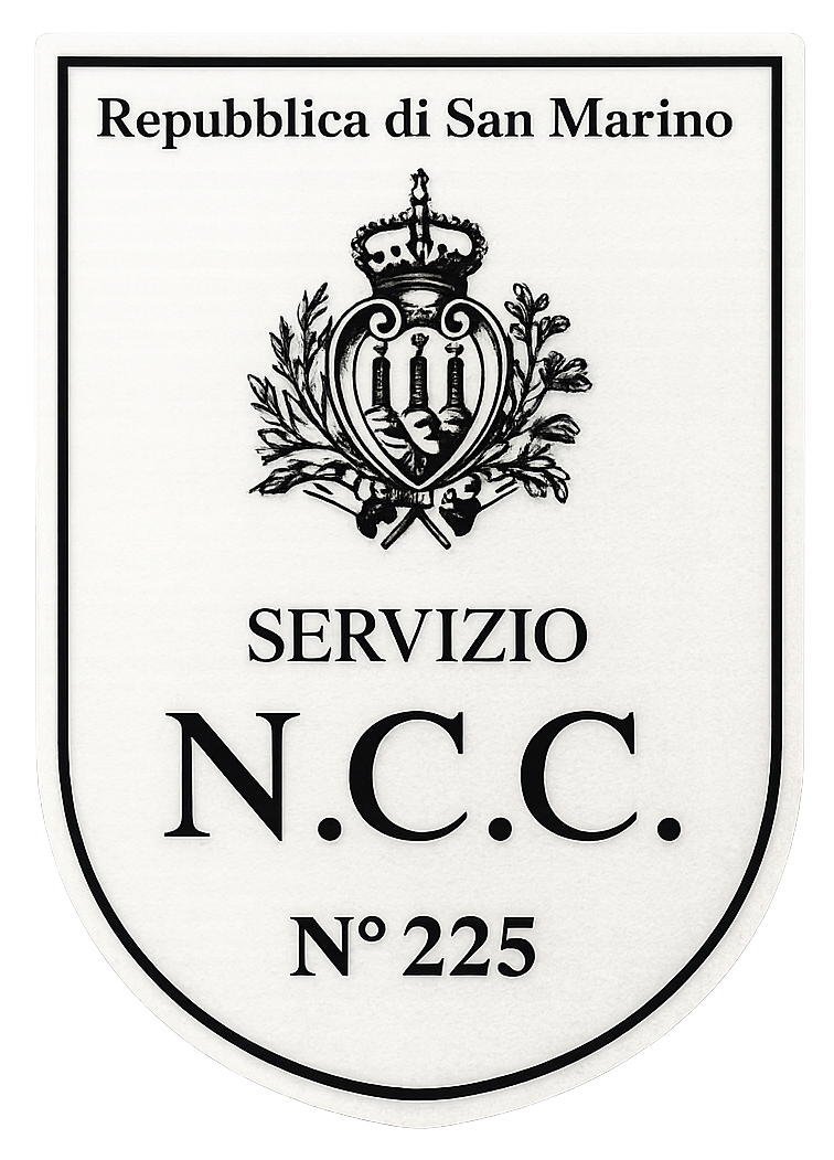 Targhetta NCC n. 225 — Repubblica di San Marino, Servizio N.C.C.